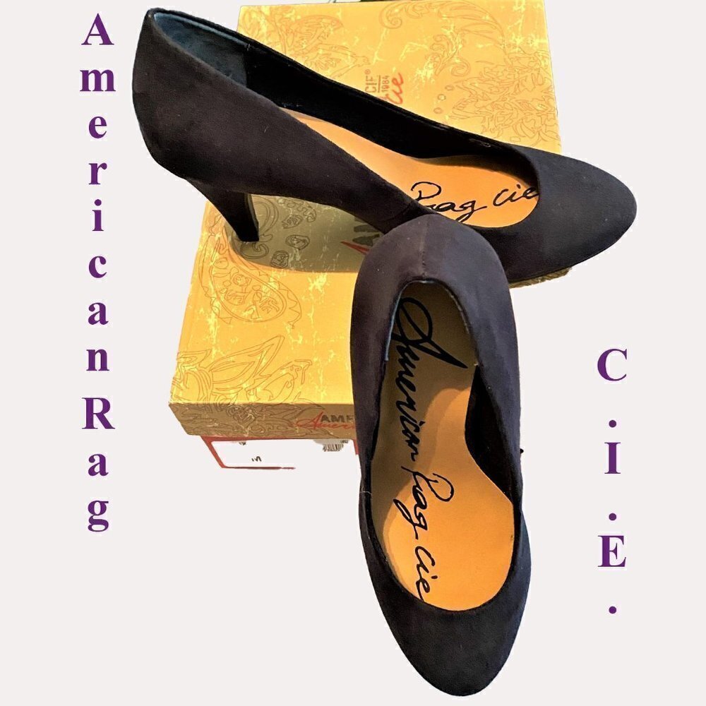 NWT American Rag CIE Navy Felix Pump Like Velvet - Picture 9 of 16